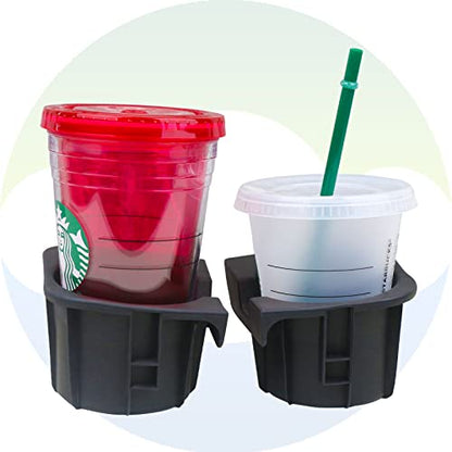 Osompar Cup Holder Insert (Pair) Compatible with 2005-2015 Toyota Tacoma Replaces 66991-04012 66992-04012 - size: 05-15 Tacoma