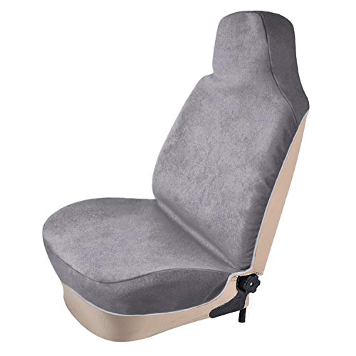 Auto Newer Neoprene Waterproof Sweat Towel Car Seat Covers, Pets Seat Protector, Bucket Car Seat Covers Front Seats Only, Universal for Cars, SUV, Truck,Fit Running, Outdoor Sports, Pets (Gray,1PCS)
