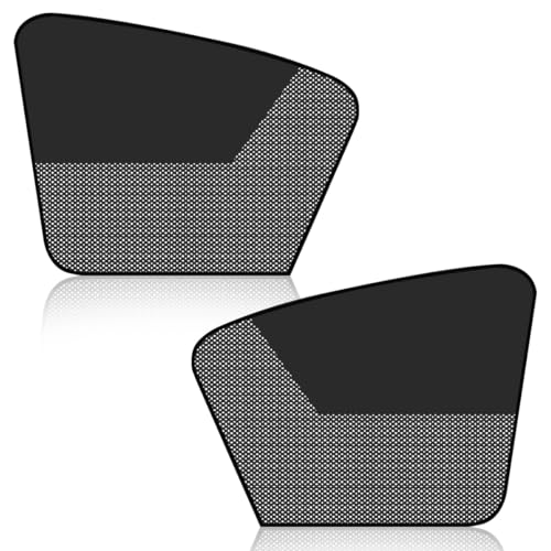 Car Front Side Window Sunshade, Magnetic Automotive Windshield Privacy Curtain with Half Shade, Mesh Sun Protection Cover Blocks Heat, Glare, UV Rays for Driver Passenger (Front) - size: Front (2PCS)
