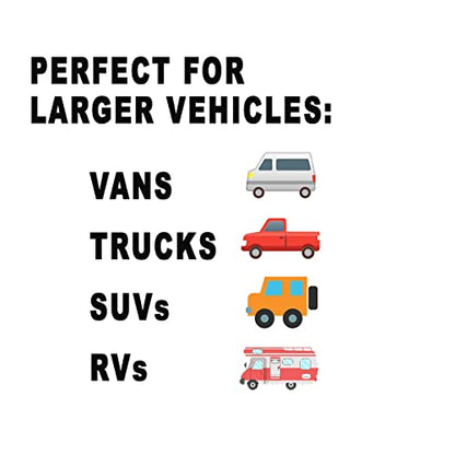 Blind Spot Mirrors for Cars - by Safe View Company - Change Lanes w Confidence - Made from Real Convex Glass - Long Lasting - Easy Peel & Stick (Halo XL) - size: Halo XL