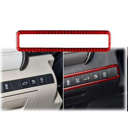 Durable Carbon Fiber Compatible with Toyota Camry 2018-2024 Accessories Car Main Driver Side Multifunction Button Frame Cover Interior Trim Sticker Decal Red - color: Multifunction Button Frame