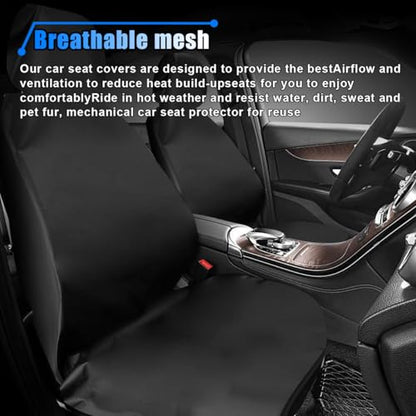 BDZMC Car Seat Cover Protector, Stain Resistant Car Front Seat Covers, Waterproof Car Seat Cover After Gym, Sweat Swimming, Car Seat Towel Covers for Cars, Trucks, SUVs (2PCS) - size: 2PCS
