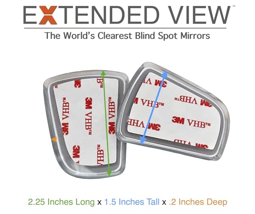 Blind Spot Mirrors- Compatible with BMW G42 230i Extended View (G87 M2 (20023 - Present)), Glass - 2 Piece Set (Left & Right) - size: G87 M2 (20023 - Present)