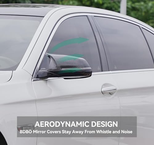 Mirror Caps for F10 - Durable Quality Carbon Fiber Look, Mirror Covers Compatible with F10 F11 F18 5-Series 2014-2018 - Upgrade Your Ride Now - size: Carbon Fiber Look