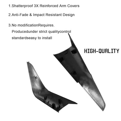 A Pair Black Door Mirror Arm Cover for 2018-2025 Freightliner Cascadia Accessories Driver & Passenger Side Freightliner Cascadia Mirror Cover Semi Truck