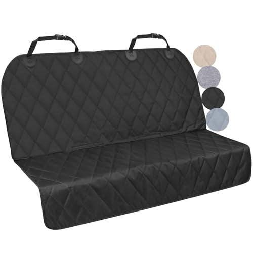 VIVAGLORY Dog Seat Cover Quickcover Seat Protector for Dog, Backseat Cover for Car, Back Rear Backseat Bench Protector, Standard, Black - color: Black, size: Standard (Width 52")