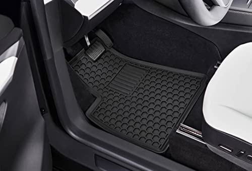 Custom-fit for 2011-2025 Dodge Durango 3rd Row -7 Seater All Weather Rubber 2ND Row Bench Premium All-Weather Rubber Floor Mats and Liners Front and 2nd Row Heavy Duty Set (Black)