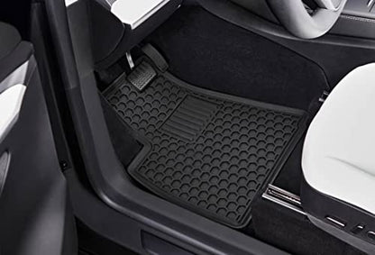 Custom-fit for 2011-2025 Dodge Durango 3rd Row -7 Seater All Weather Rubber 2ND Row Bench Premium All-Weather Rubber Floor Mats and Liners Front and 2nd Row Heavy Duty Set (Black)