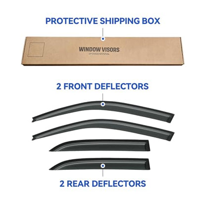 Window Visors Rain Guards Shield for 1992-1996 Toyota Camry, Out-Channel Window Vent Wind Deflectors Visors Shades for 92-96 Camry - size: 1992-1996 Toyota Camry