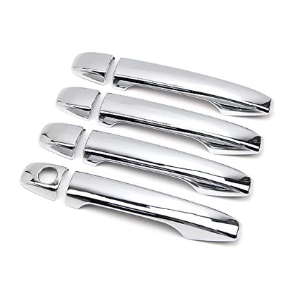 Dreamseek 8Pcs 4 Door Handle Cover for Toyota Sienna Venza Prius Wish 2009-2020 Exterior ABS Molding Trim Chrome Plated Decoration Protector (w/o Smart Keyhole)