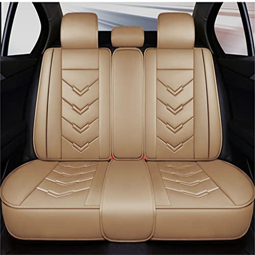 Luxury 5 Seats Car Seat Covers for Honda CR-V 2026 Vehicles Front&Rear Seat Protector Waterproof Leather Seat Cushion Beige