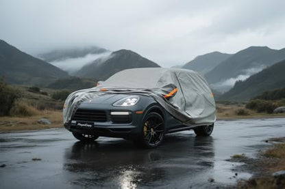 Kayme Heavy Duty Car Cover Custom Fit Porsche Cayenne, Waterproof All Weather for Automobiles, Full Exterior Covers Rain Sun UV Protection. - size: Custom Fit Porsche Cayenne-1