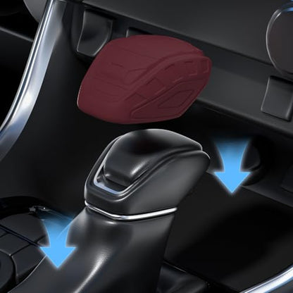 Suitable for Toyota RAV4,Toyota Wildlander,Toyota VENZA,Toyota Ninth-Generation Camry,Toyota Highlander,Toyota Kluge Car Gear Shift Cover,Stick Shifting Handle Protector (Red) - color: Red