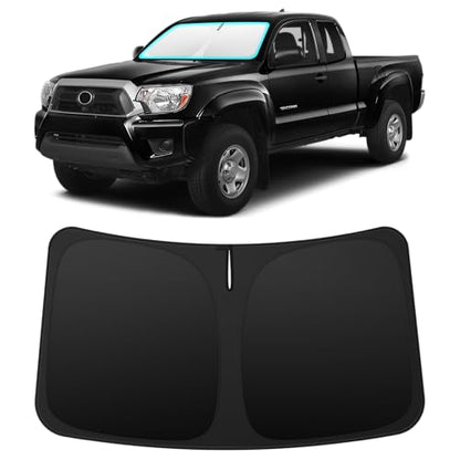 INSAUTO Custom Fit Windshield Sun Shade Accessories for Toyota Tacoma 2005-2015, Foldable Front Window Sunshade, UV & Heat Reflector, Keeps Interior Cool, Includes Storage Bag - size: for 2005-2015 Toyota Tacoma