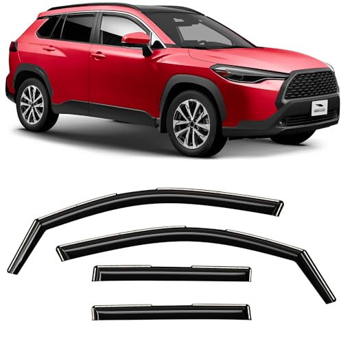 Voron Glass in-Channel Extra Durable Rain Guards for Toyota Corolla Cross 2022-2026, Window Deflectors, Vent Window Visors, 4 Pieces - 200489 - color: For Corolla Cross 22-26