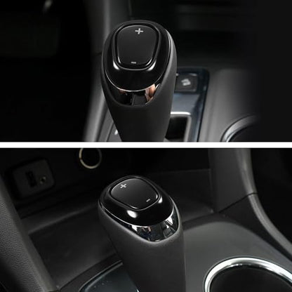 TOMALL Stainless Steel Car Gear Shift Knob Cover Compatible with Chevy Equinox 2018-2020 Malibu XL 2016-2020 Cruze 2017-2019 Shifter Panel Trim Gear Lever Cover for Car Accessories (Black Titanium) - color: Black Titanium