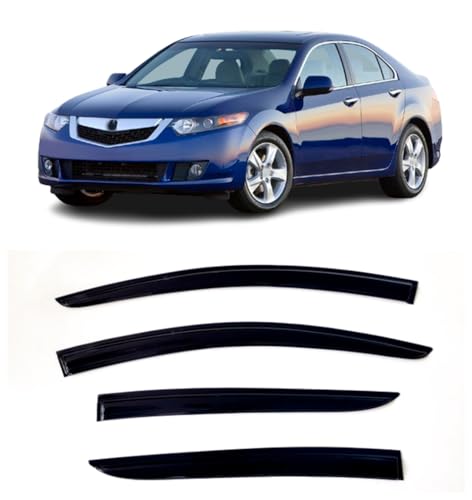 4Pcs Window Visors Vent Deflectors for Acura TSX 2009-2014 Rain Guards Shade - size: TSX 2009-2014