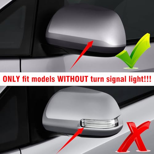 Moonlinks Compatible with 2012 2013 2014 2015 2016 2017 2018 2019 2020 Toyota Sienna Left Driver Side Mirror Cover Replacement, Gray Left Side Clip-on Mirror Cap Replaces for 87945-08021-B1 - color: Left Gray