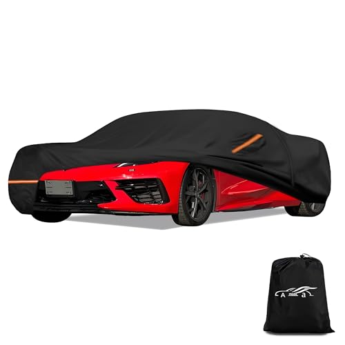 Amooca Car Covers Custom Fit for Chevrolet Corvette C3 C4 C5 C6 C8 Waterproof Sun-Proof All Weather for Automobiles Snow Cover 420D with Door Zipper Cotton Lining - color: A08-Custom Fit Chevrolet Corvette C3/C4/C5/C6