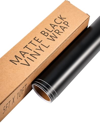 Vinyl Wrap Film for Cars, 10ft x 5ft Matte Black Car Vinyl Wrap Roll for Car Body Protection, Scratch Resistance with Air Release Technology (Matte Black) - color: Matte Black, size: 10ft x 5ft