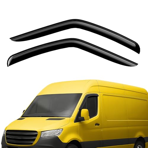 Extra Durable Window Deflectors Tape-On Window Visors Rain Guards Fit for Mercedes-Benz Sprinter 2019-2026, Sun Visors, Wind Vent for Shades, Exterior Car Accessories - 2 pcs. AG0989 - color: For Mercedes-Benz Sprinter 19-26