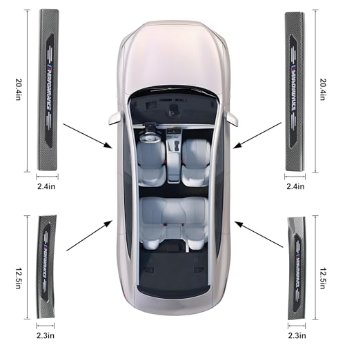 4PCS Door Sill Protector Compatible with BMW 2019-2025 2026 X5 G05 Accessories Carbon Fiber Texture ABS Plastic Material Auto Door Entry Guards