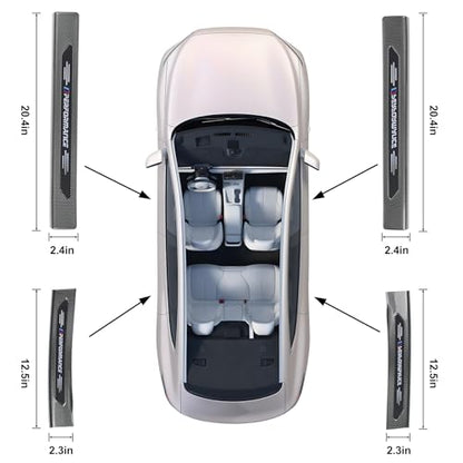 4PCS Door Sill Protector Compatible with BMW 2019-2025 2026 X5 G05 Accessories Carbon Fiber Texture ABS Plastic Material Auto Door Entry Guards