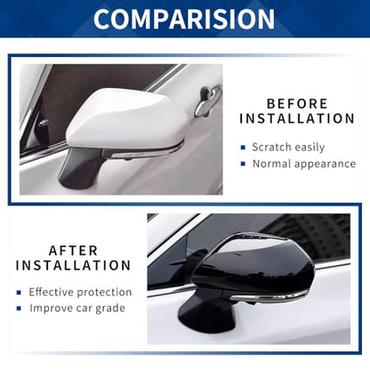 Side Mirror Cover Compatible with Toyota (Camry 2018-2025, OEM Style-Gloss Black) - size: Oem Style-gloss Black