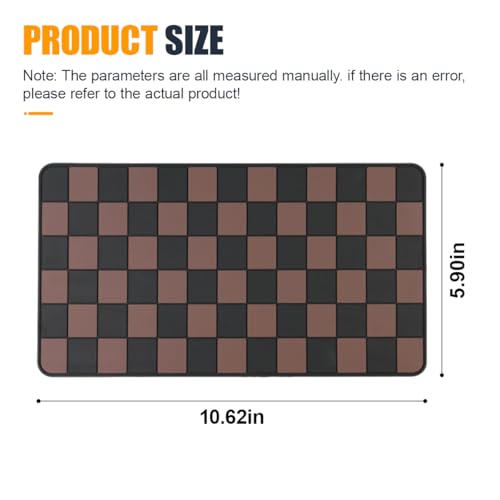 YoRise Car Dashboard Anti Slip Mat, 10.62'' × 5.90'' PVC Center Console Pad, Non-Slip Sticky Dash Mat, Washable Car Dashboard Gripping Pad for Phone, Glass, Key, GPS (Brown) - color: Brown