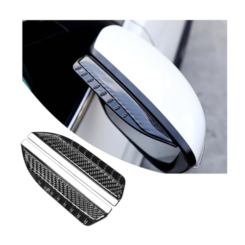 Mandark 2PCS Car Side Mirror Rain Visor Eyebrow, Carbon Fiber Vehicle Rear View Mirror Rain Guard, Rainproof Waterproof Auto Rearview Mirror Cover Accessories, Universal for SUV, Truck, RV（No Mark） - color: No Mark