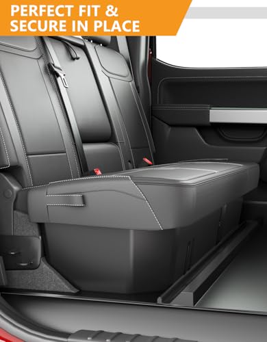 KINGGERI Under Seat Storage Boxes - Compatible with 2006-2026 Honda Ridgeline Crew Cab, Heavy Duty Upgraded Rear Under Back Seat Storage Truck Cargo Black Tool Box Organizer - size: Compatible with 2006-2026 Honda Ridgeline