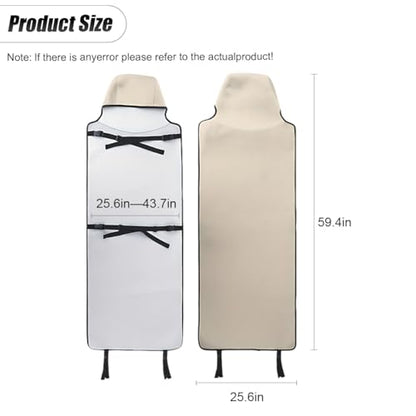 ZIMISI Waterproof Car Seat Covers, Non-Slip Towel Front Seat Covers, Sweat Car Seat Protector Cover for Gym Workout, Yoga, Running, Swimming, Beach & Hiking (Beige) - color: Beige