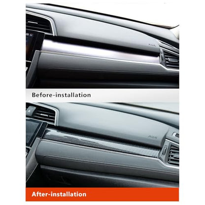 YINGTUU for Honda Civic Accessories 10th Gen 2016 2017 2018 2019 2020 2021 Interior Car Center Console Trim Panel Sticker Protection Carbon Fiber Pattern - color: Dashboard Panel Cover
