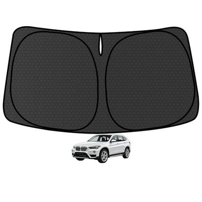 X1 F48 Customized Windshield Sun Shade for 2016 2017 2018 2019 2020 2021 2022 X1 F48 Front Window Sunshade Visor Protector Foldable Blocks UV Rays Keep Car Cooler Accessories - size: For X1 F48 2016-2022