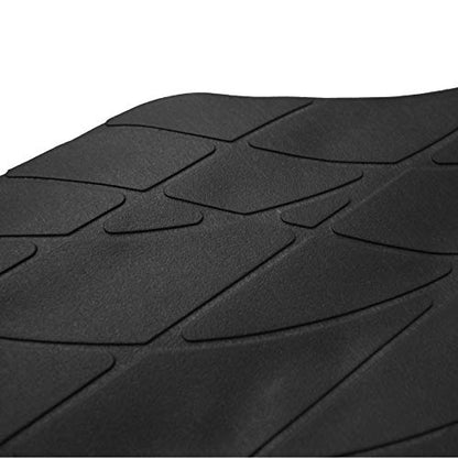 FH Group 4 Piece Liners Trimmable Climaproof™ Vinyl Car Floor Mats- Full Set with Premium Trimmable Vinyl Cargo Liner- Universal Fit for Cars Trucks and SUVs (Black) - color: Black