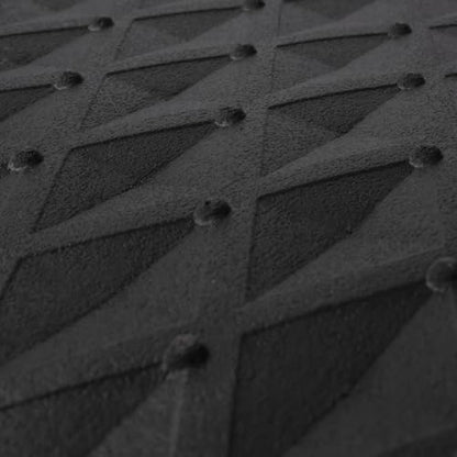CAR PASS Black Rubber Car Mats, All-Weather Floor Mats Full Set Durable Anti-Slip 3D Rhombus Waterproof Automotive Pad Trim to Fit Liner Universal Fit for Sedan SUV Truck Van, 4 Pcs All Black Rubber - color: Black
