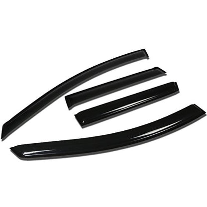 Auto Dynasty 4Pcs Tape-On Window Visor Compatible with 2009 2010 2011 2012 2013 2014 Nissan Murano 2009-2014, Deflector Rain Guard, Acrylic Black - size: 09-14 Nissan Murano