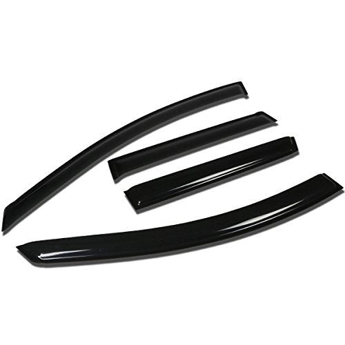 Auto Dynasty 4Pcs Tape-On Window Visor Compatible with 2009 2010 2011 2012 2013 2014 Nissan Murano 2009-2014, Deflector Rain Guard, Acrylic Black - size: 09-14 Nissan Murano