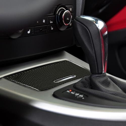 WINKA Carbon Fiber Interior Compatible with BMW 3 Series E90 328i 325i 330i Car Center Storage Box Panel Cover E92 E93 318i 320i 335i Cigarette Lighter Panel 2006-2012 Trim Central Console Accessories