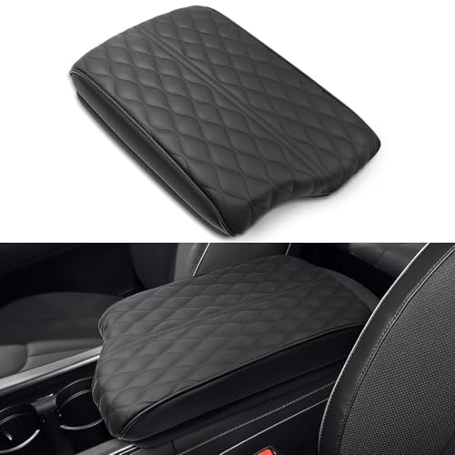 Center Console Armrest Cover Compatible with Hyundai Palisade 2020-2025 Accessories, Premium Leather Arm Rest Cover Pad, Car Middle Console Cover (Black) - size: 2020-2025 Hyundai Palisade