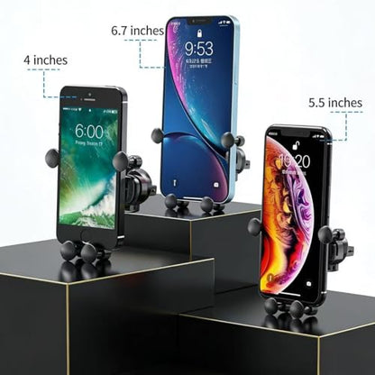 Air Vent Phone Holder for Car | Air Vent Phone Mount - 4-Ball Shockproof Phone Car Mount with Strong Grip, Compatible with iPhone 15/14/13/12, Samsung Galaxy S24/S23