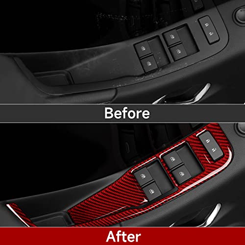 Car Window Lift Switch Sticker Carbon Fiber Decal Interior Trim for Chevrolet Camaro 2013 2014 2015 Accessories - color: Window Lift Switch