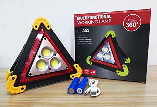 Red Emergency Roadside Safety Light with Charging Port – Hazard Warning Light for any Vehicle