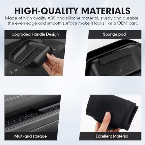 Autorder 2PCS Center Console Organizer for 2019-2025 Toyota RAV4 Accessories ABS Driver Drawer Storage Box Silicone Glove Box Organizer Center Console Insert Tray with Anti-Slip Surface - size: 2019-2025 Toyota RAV4 2PCS
