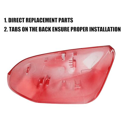Left Driver Side Car Mirror Cap Cover Compatible with Toyota Prius 2016 2017 2018 2019 2020 2021, Direct Replacement, 87945-47060, Red - color: red, size: Left