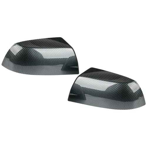 Osompar Carbon Fiber Outer Rear View Mirror Cover Cap Front Driver Passeger Side for Toyota Tundra 2007-2021 Toyota Sequoia - color: Carbon Fiber