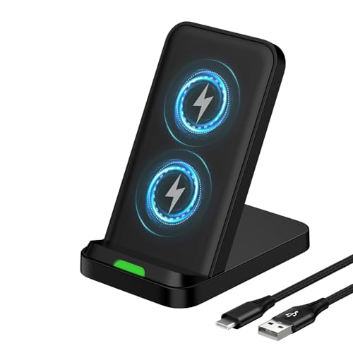 for Google Pixel Wireless Charging Stand for Pixel 10/10 Pro/10 Pro XL/9a/9 Pro/9 Pro XL/8/8 Pro/7/7 Pro/6/6 Pro/5, Android Wireless Phone Charger Fast Charging Station for Samsung S25 Ultra/S24 Plus - color: Black
