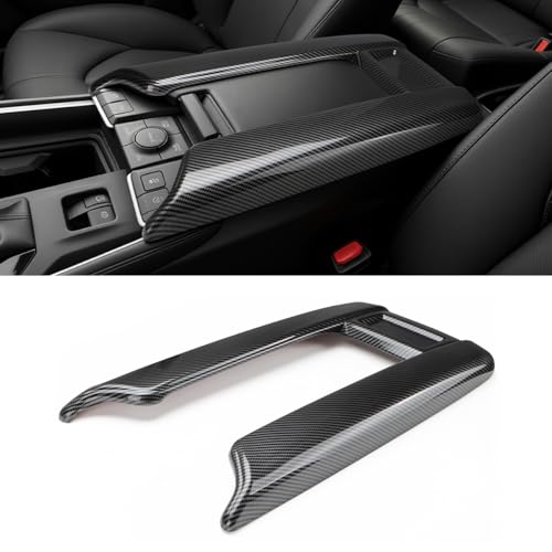 INTGET Armrest Box Trim Cover for 2026 Toyota Grand Highlander Accessories 2024 2025 ABS Carbon Fiber Center Console Storage Box Panel (Armrest Lid Cover, Carbon Fiber Pattern) - color: Armrest Lid Cover