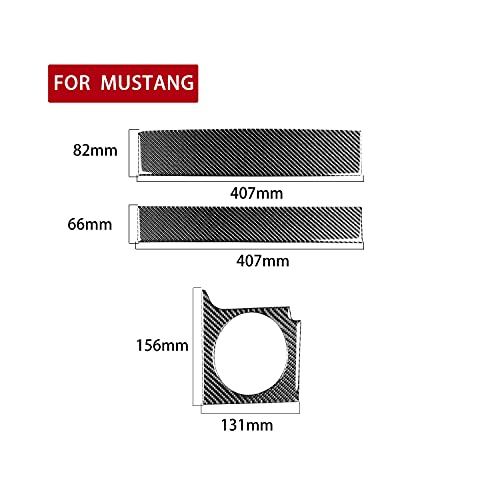 Passenger Instrument Dashboard Trim Cover Stickers Compatible with Ford Mustang GT Shelby 2005 2006 2007 2008 2009 Soft Carbon Fiber Car Accessories Decals - color: Co-pilot Dash-black