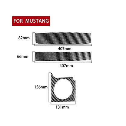 Passenger Instrument Dashboard Trim Cover Stickers Compatible with Ford Mustang GT Shelby 2005 2006 2007 2008 2009 Soft Carbon Fiber Car Accessories Decals - color: Co-pilot Dash-black
